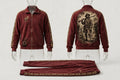 MYAL Three-Finger Jack Logo-Tape Tracksuit Set — Washed Oxblood