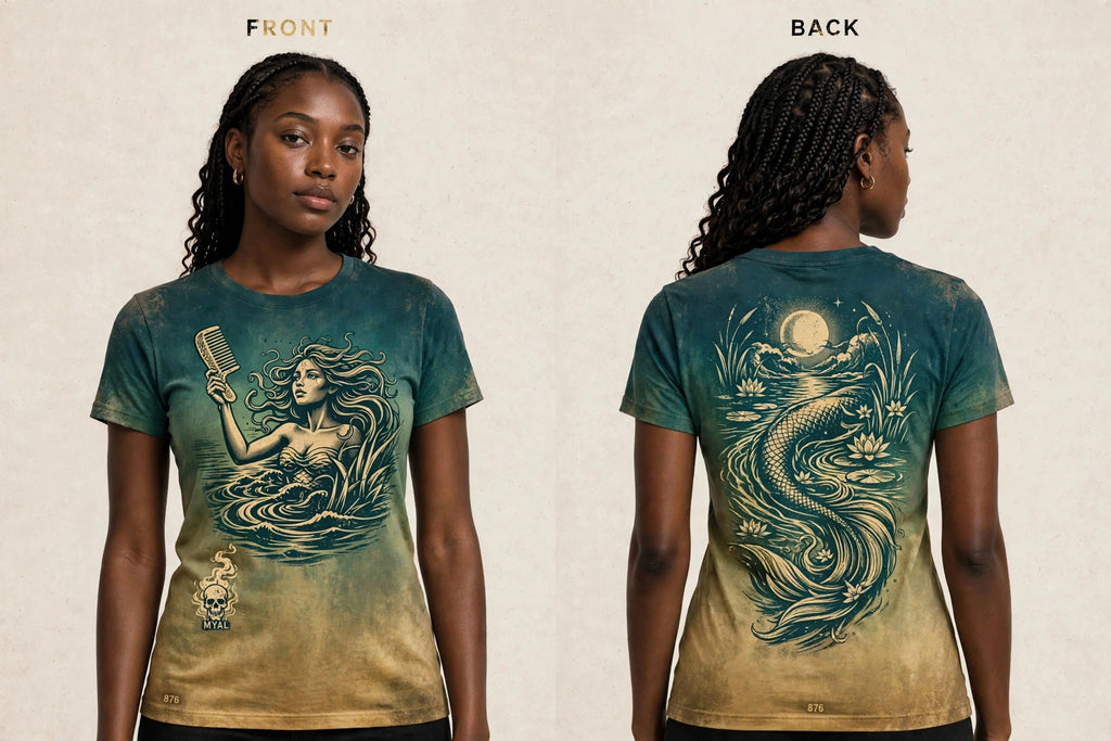 MYAL River Mumma Women's Tee — Lagoon→Gold