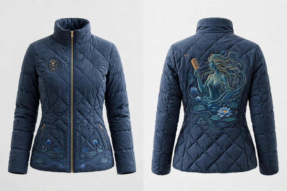 MYAL River Mumma Women's Puffer Jacket — Washed Navy