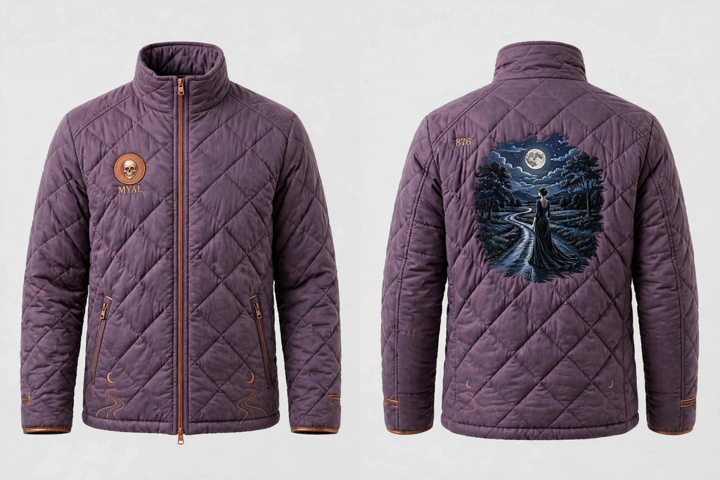 MYAL La Diablesse Men's Puffer Jacket — Washed Damson