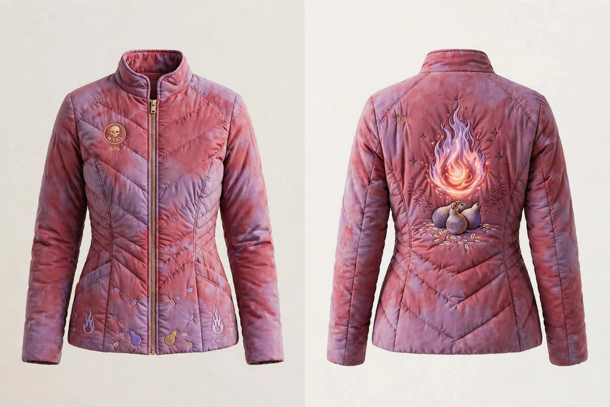 MYAL Ol' Higue Women's Puffer Jacket — Washed Scarlet