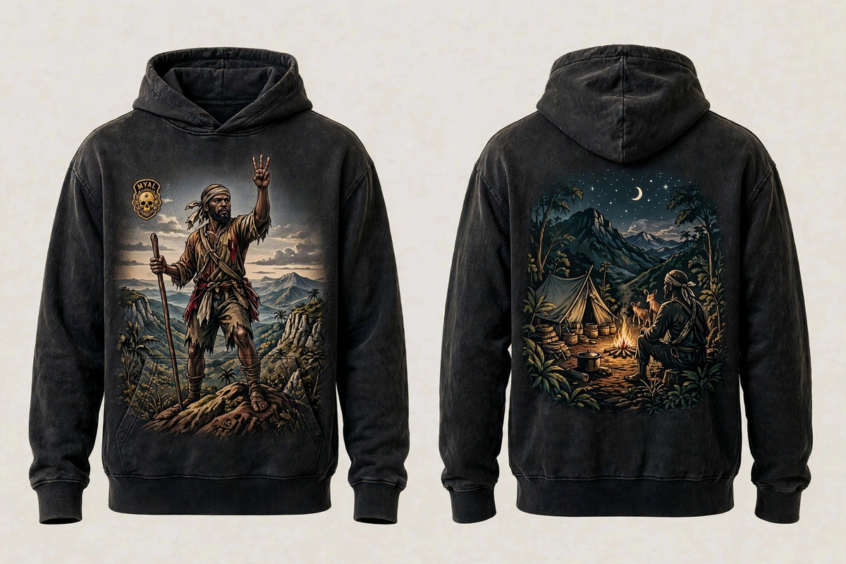 MYAL Three-Finger Jack Hoodie — Washed Rust