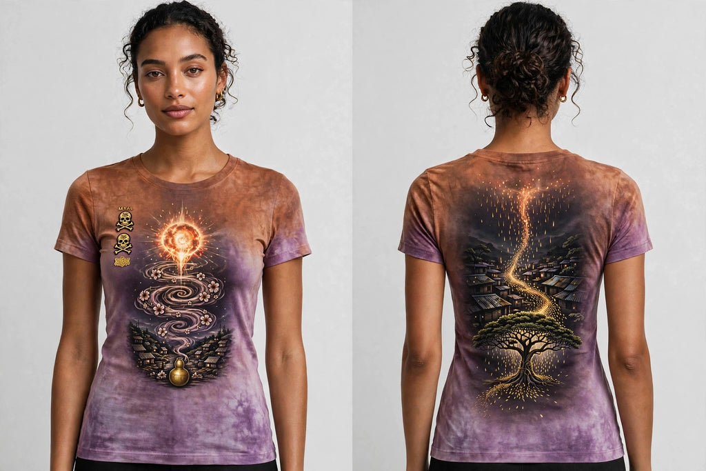MYAL Ol' Higue Women's Tee — Ember→Lilac Fade