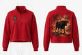 MYAL Rolling Calf Women's Quarter-Zip — Washed Crimson