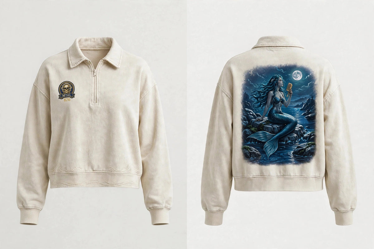 MYAL River Mumma Women's Quarter-Zip — Washed Navy