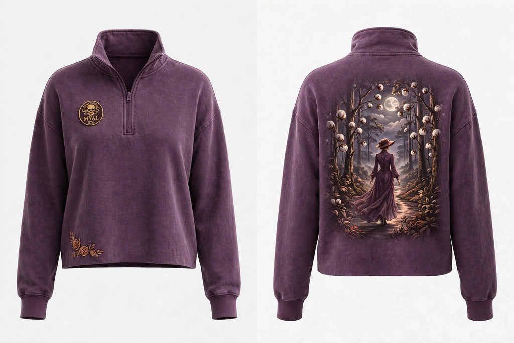 MYAL La Diablesse Women's Quarter-Zip — Washed Damson