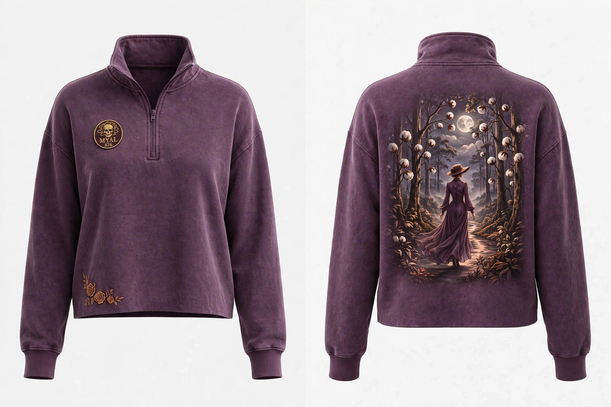 MYAL La Diablesse Women's Quarter-Zip — Washed Damson