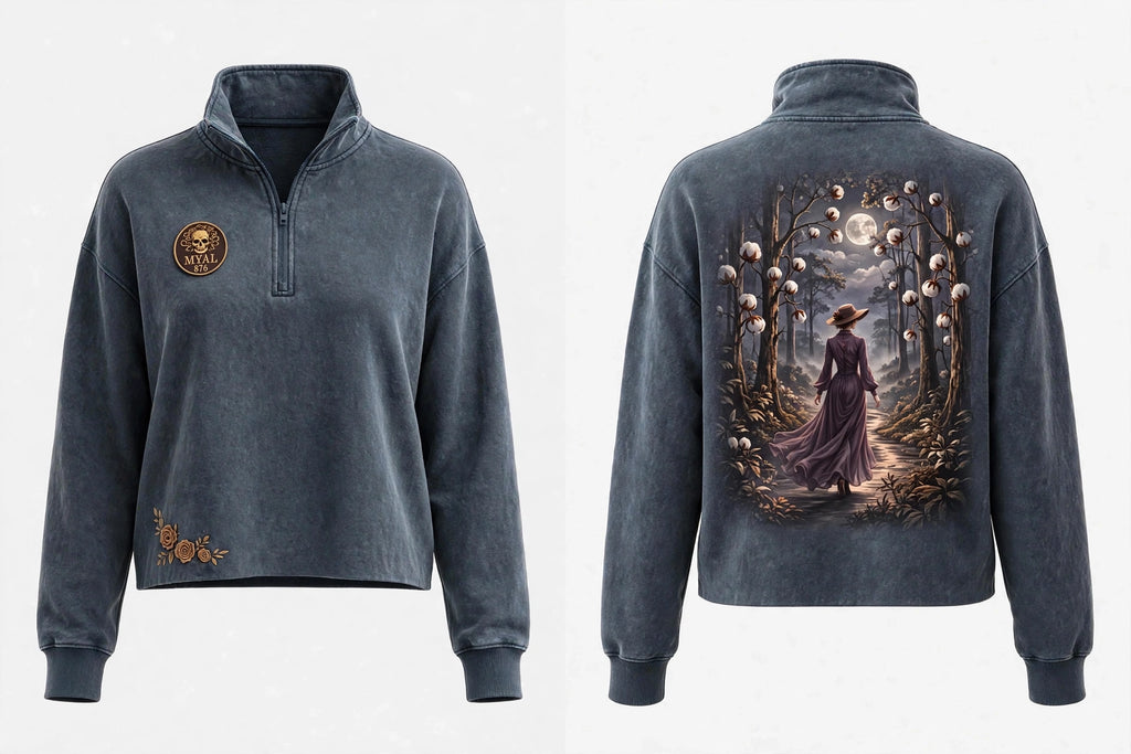 MYAL La Diablesse Women's Quarter-Zip — Washed Damson