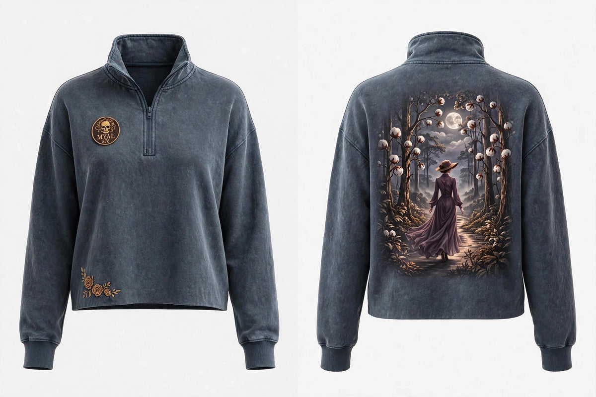 MYAL La Diablesse Women's Quarter-Zip — Washed Damson