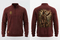 MYAL Three-Finger Jack Men's Quarter-Zip — Washed Oxblood