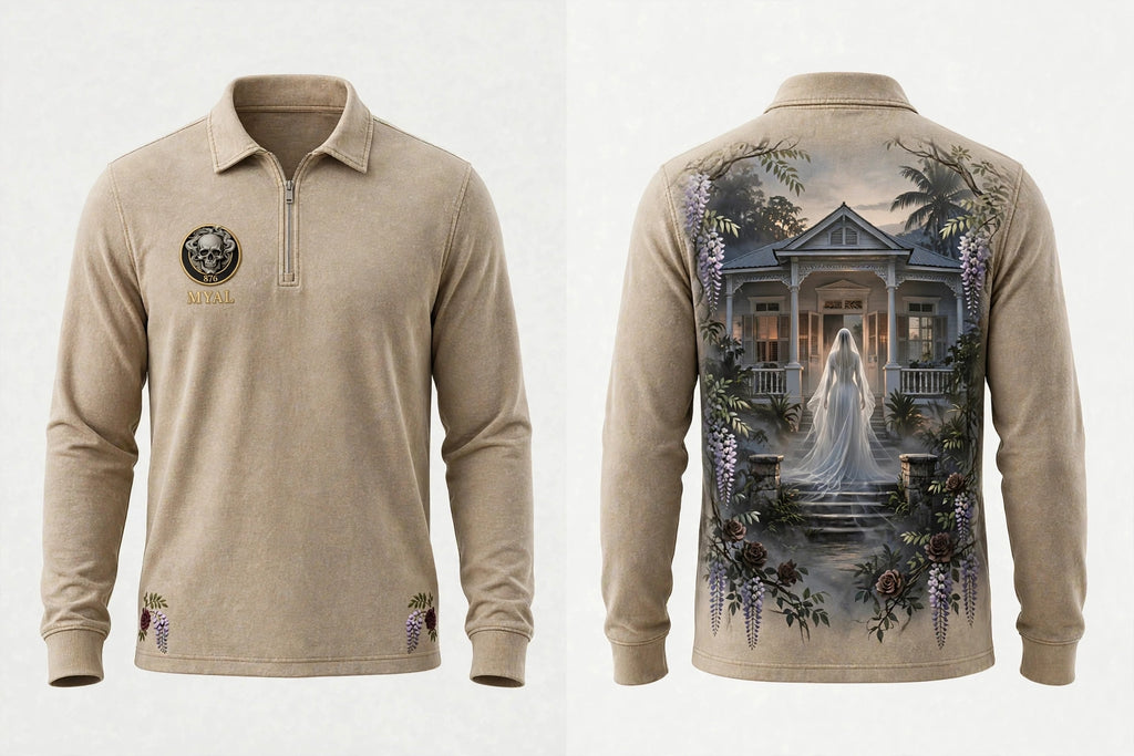 MYAL White Witch of Rose Hall Men's Quarter-Zip — Washed Ash