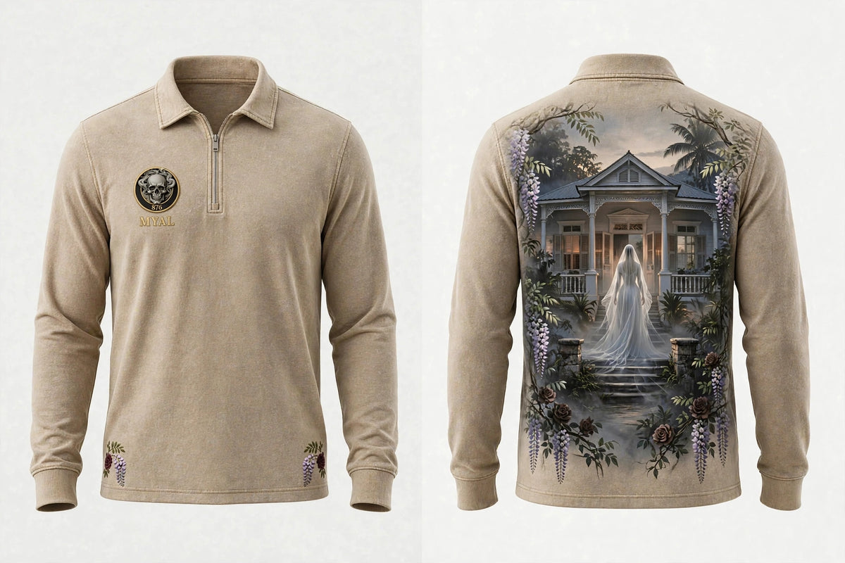 MYAL White Witch of Rose Hall Men's Quarter-Zip — Washed Ash
