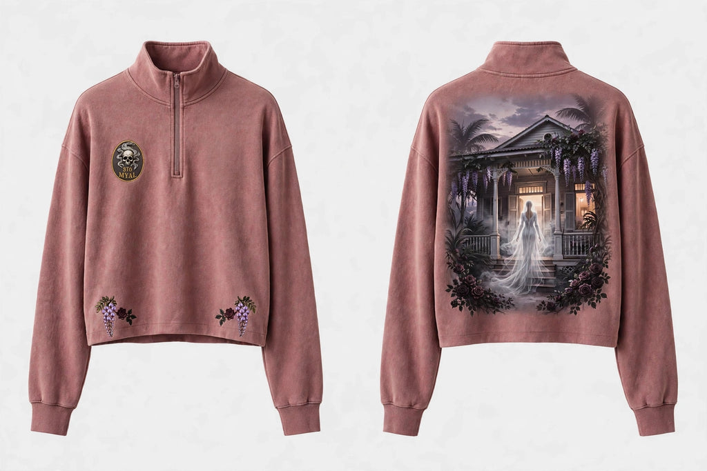 MYAL White Witch of Rose Hall Women's Quarter-Zip — Washed Ash