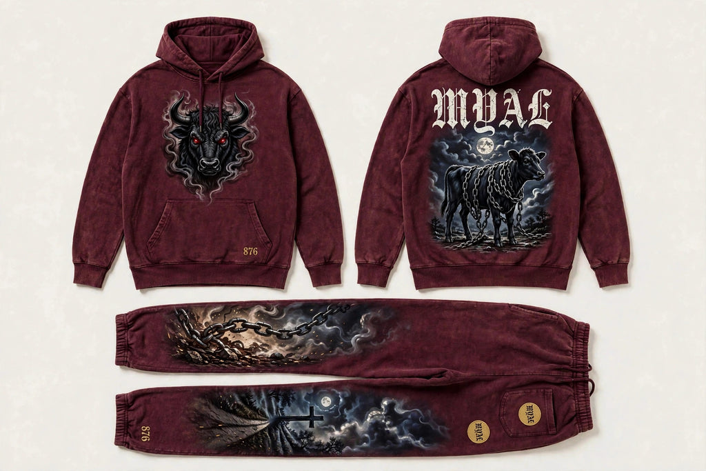 MYAL Rolling Calf Tracksuit Set — Washed Merlot