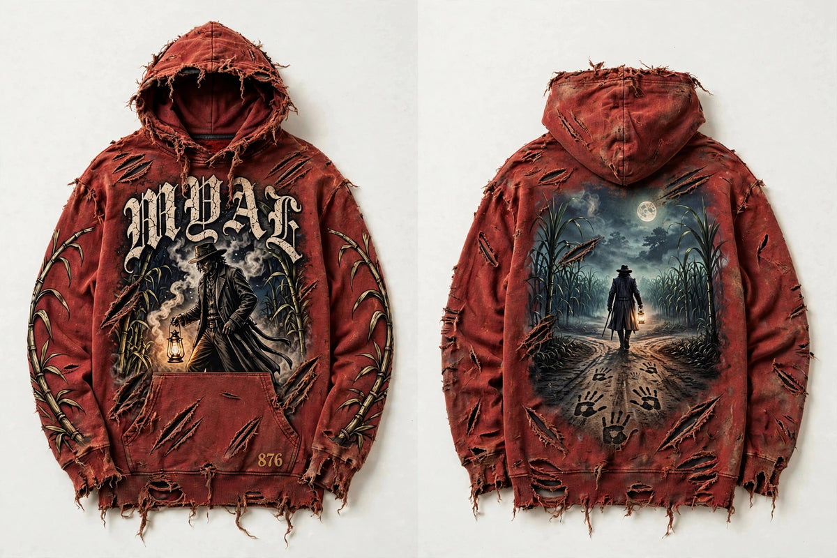 MYAL Three-Finger Jack Hoodie — Washed Rust