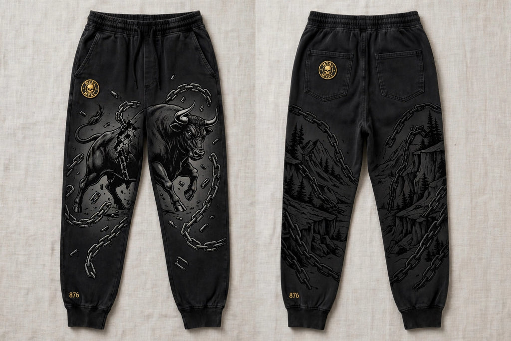 MYAL Rolling Calf Cuffed Sweatpants — Washed Bronze