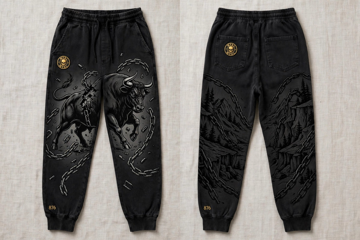 MYAL Rolling Calf Cuffed Sweatpants — Washed Bronze