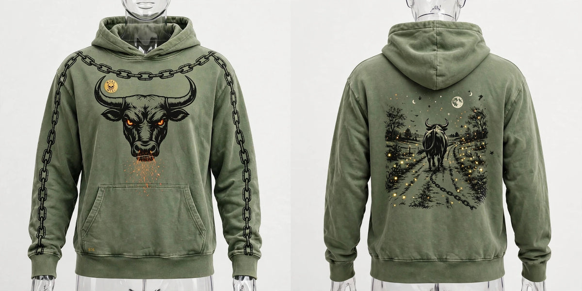 MYAL Rolling Calf Hoodie — Washed Moss