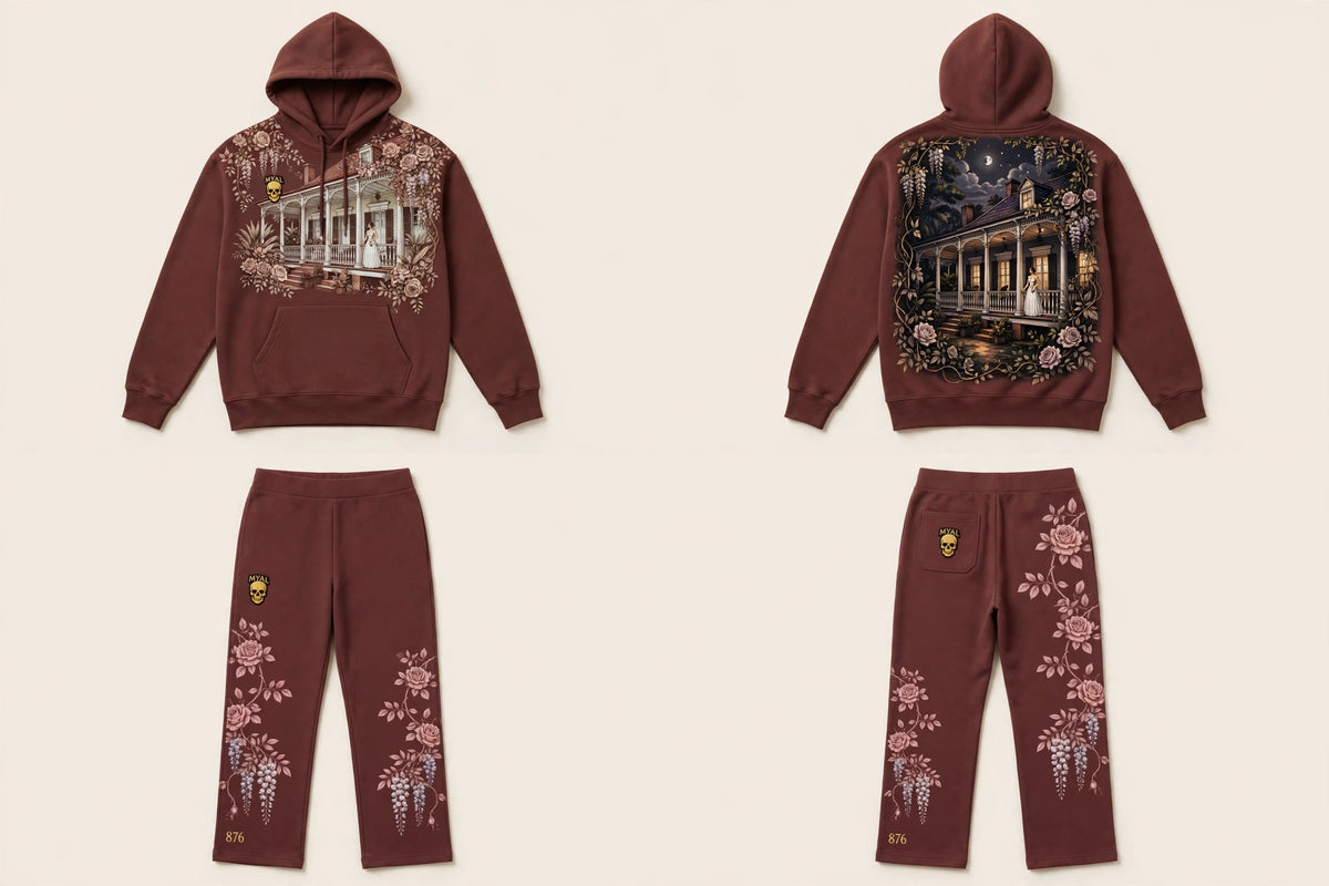 MYAL White Witch of Rose Hall Women's Tracksuit Set — Washed Ironwood Rose