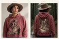 MYAL La Diablesse Women's Cropped Hoodie — Washed Garnet Rose
