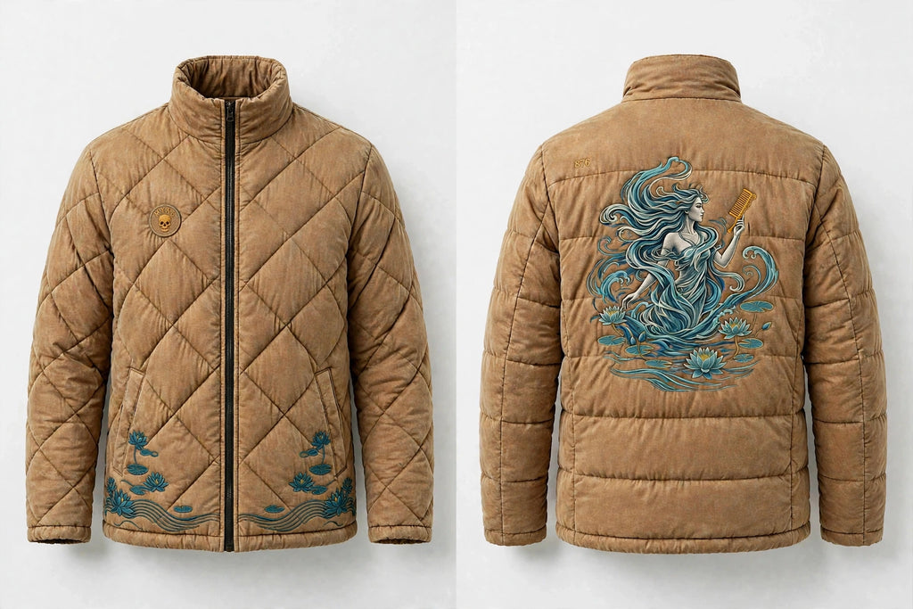 MYAL River Mumma Men's Puffer Jacket — Washed Navy