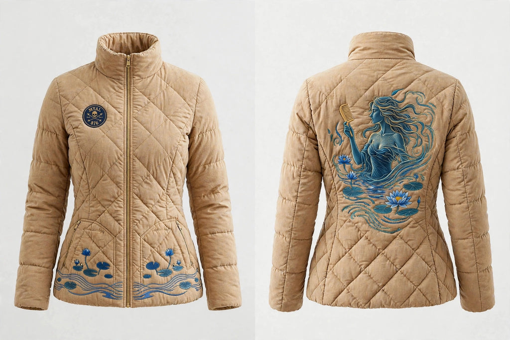 MYAL River Mumma Women's Puffer Jacket — Washed Navy