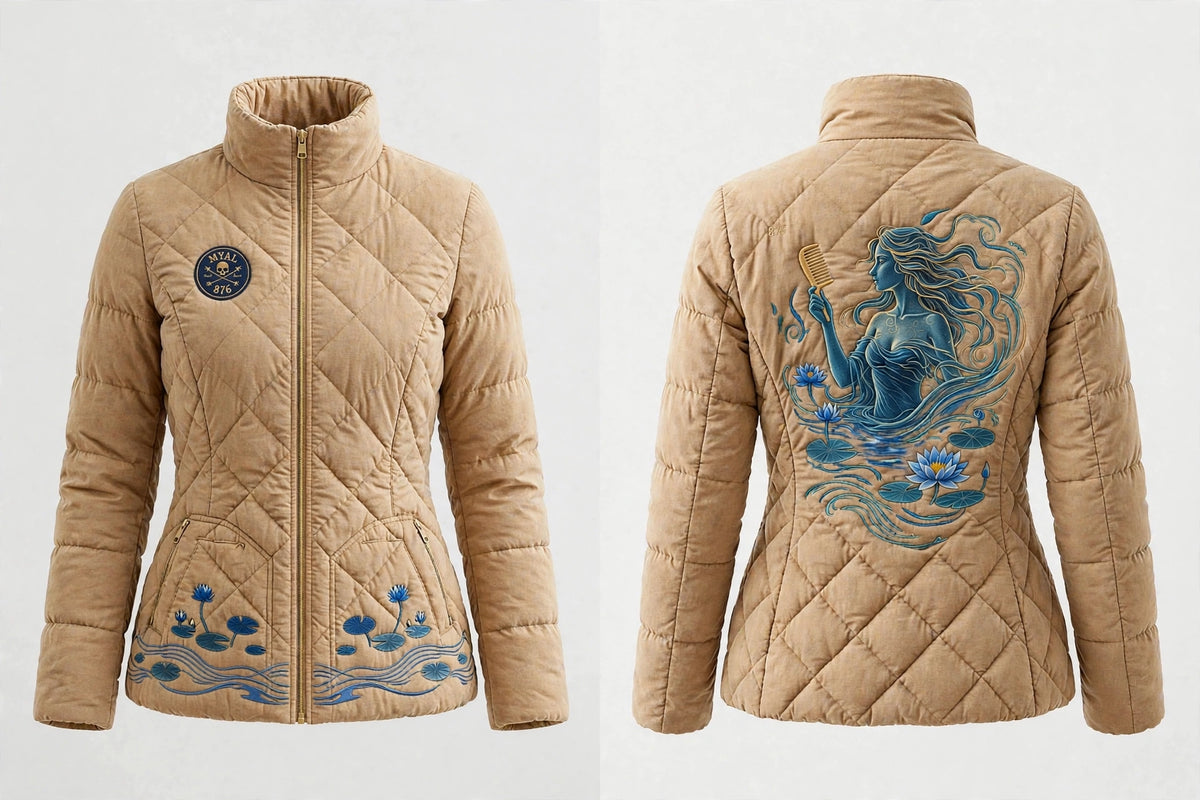 MYAL River Mumma Women's Puffer Jacket — Washed Navy