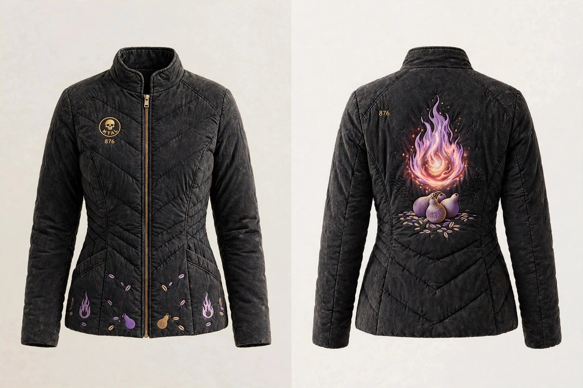 MYAL Ol' Higue Women's Puffer Jacket — Washed Scarlet