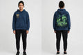 MYAL Duppy Rider Patois Hoodie — Washed Indigo ("RASSCLAAT")