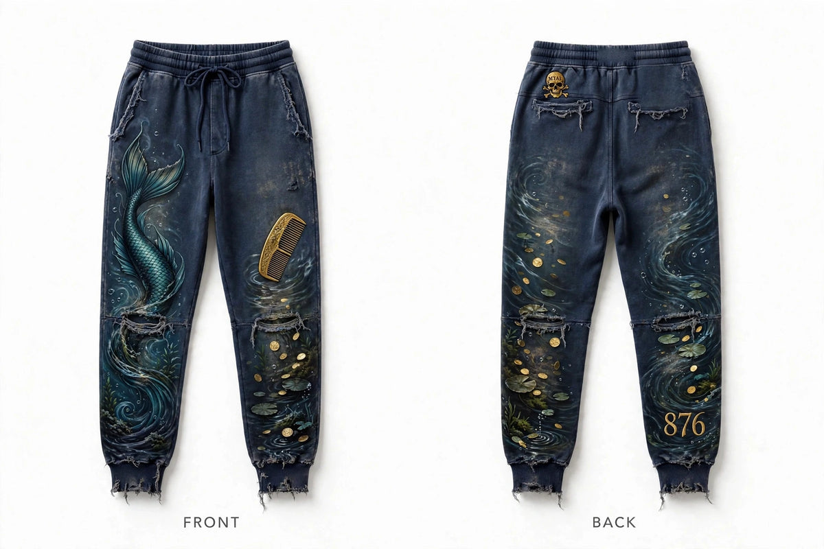 MYAL River Mumma Cuffed Sweatpants — Washed Navy