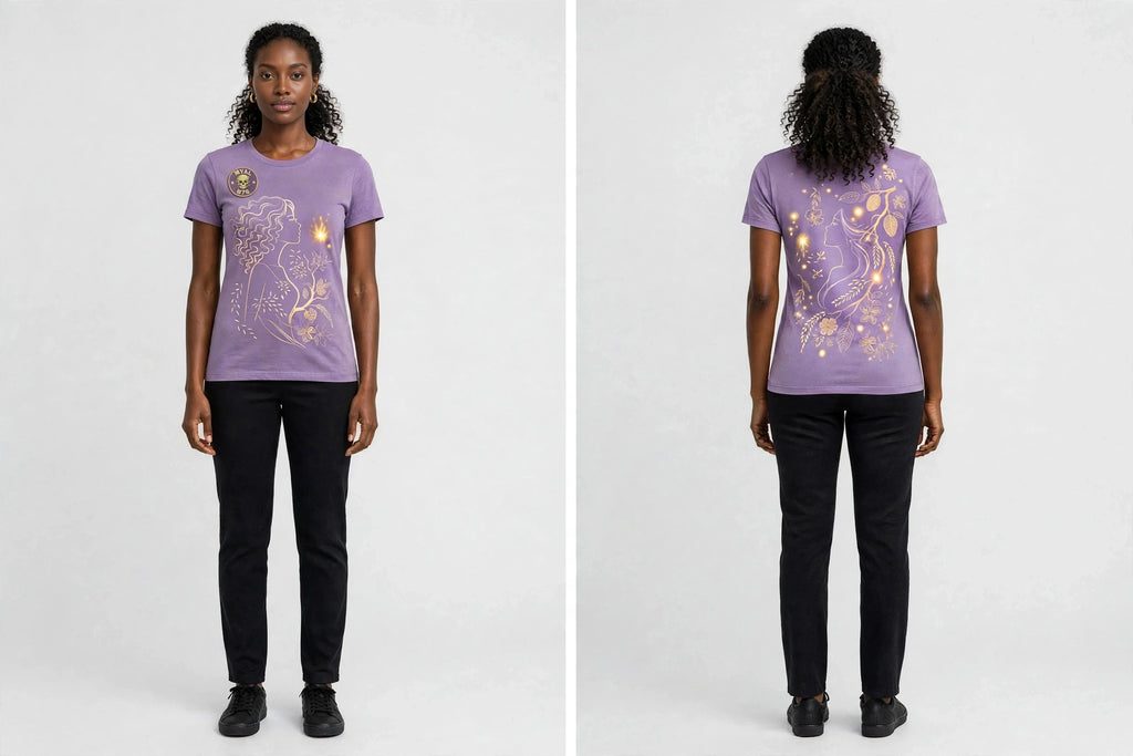 MYAL Ol' Higue Women's Fitted Tee — Washed Orchid