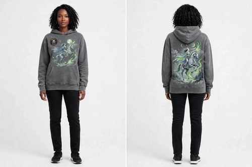 MYAL Duppy Rider Women's Hoodie — Washed Indigo